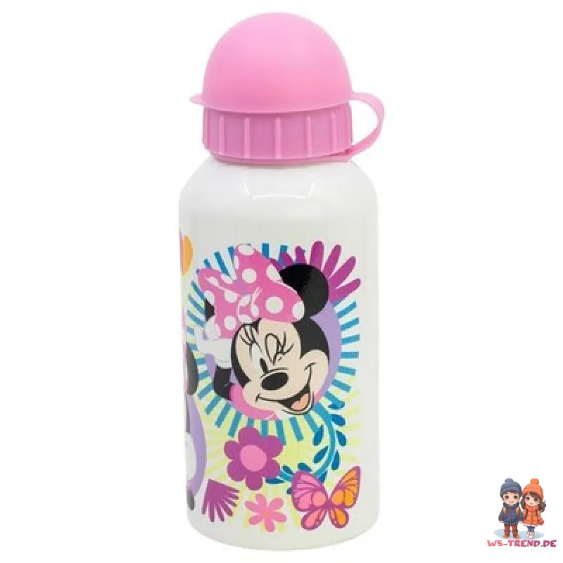Disney Minnie Maus Mädchen 2 tlg. Set Brotdose Aluminium Trinkflasche 400 ml - WS-Trend.de