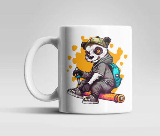 Pandabär Rebell Kaffeetasse Teetasse Geschenkidee - WS-Trend.de