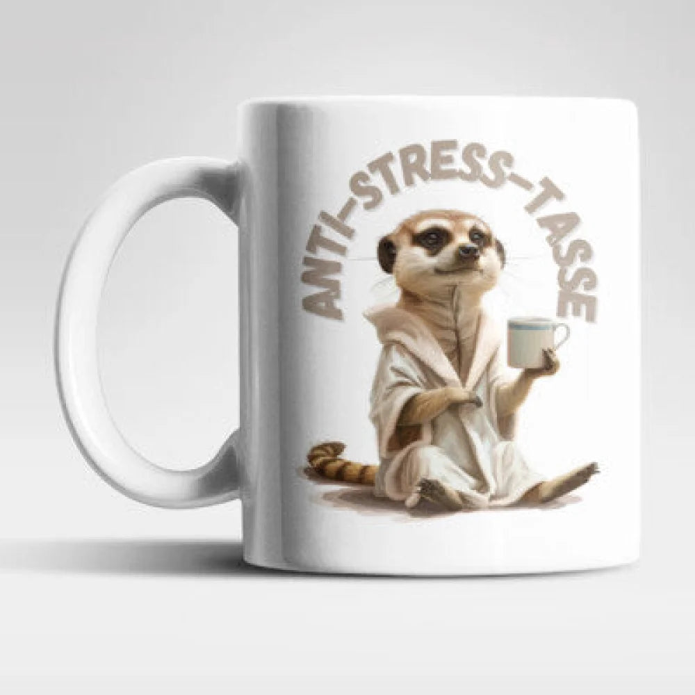 Anti Stress Erdmännchen Kaffeetasse Teetasse Tasse Geschenkidee - WS-Trend.de