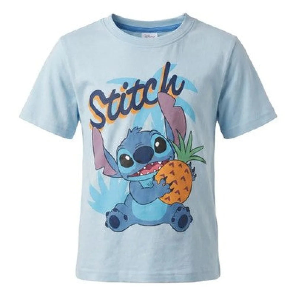 Disney Lilo und Stitch Kinder kurzarm T-Shirt Gr. 98-128 100% Baumrolle - Blau 104 - WS-Trend.de