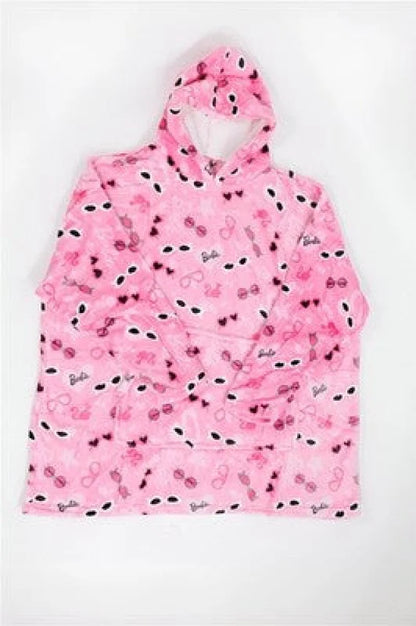 Barbie Kuschelponcho Kuscheldecke mit Ärmeln Kapuze Tasche XS-L - WS-Trend.de