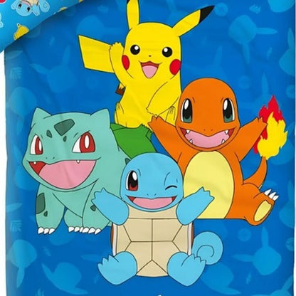 Pokémon Pikachu Mikrofaser Bettwäsche Set 135/140x200 60x70 cm - WS-Trend.de
