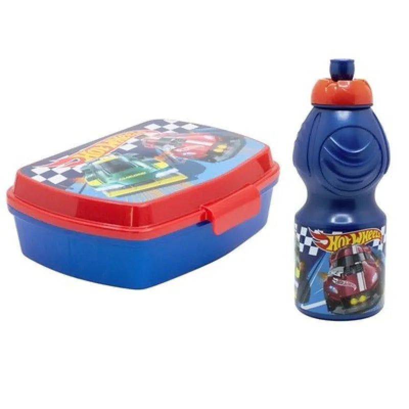 Hot Wheels Racing 2 tlg Lunch Set Brotdose Trinkflasche 410 ml - WS-Trend.de