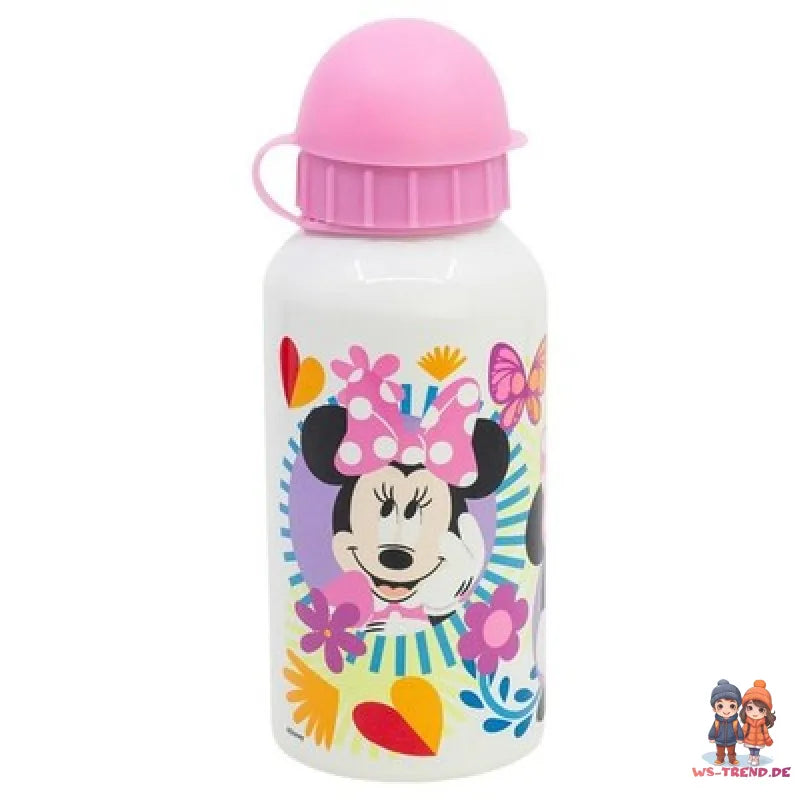 Disney Minnie Maus Mädchen 2 tlg. Set Brotdose Aluminium Trinkflasche 400 ml - WS-Trend.de