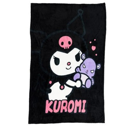 Hello Kitty Kuromi Kinder Fleece Decke warme Kuscheldecke Wohndecke 100x140 cm - WS-Trend.de