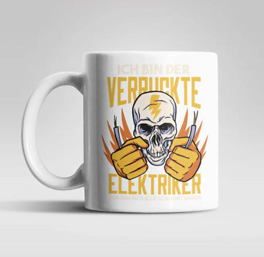 Verrückte Elektriker Kaffeetasse Teetasse Geschenkidee - WS-Trend.de