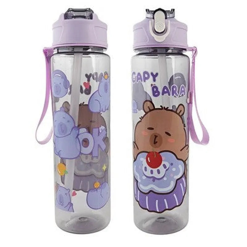 Capy Bara Sportflasche Wasserflasche Trinkflasche Flasche 800 ml - Lila - WS-Trend.de