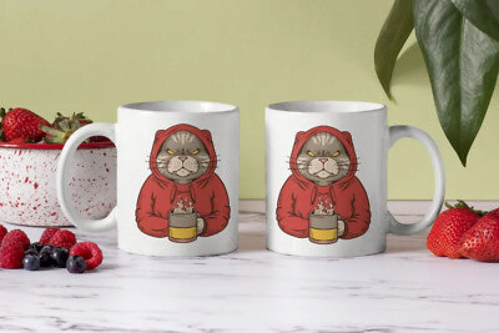 Angry Cat Kater Kaffeetasse Teetasse mit Henkel - WS-Trend.de