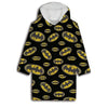 Batman Herren Kuschelponcho mit Ärmeln Kapuze Tasche XS-L