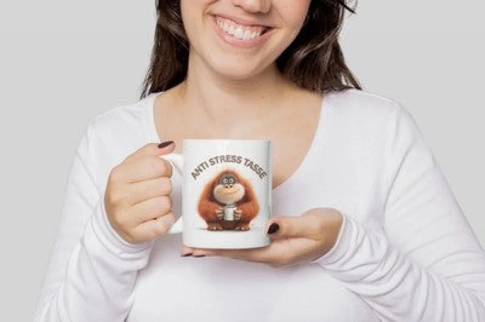 Anti Stress Orang-Utan Kaffeetasse Teetasse Tasse Geschenkidee 325 ml - WS-Trend.de
