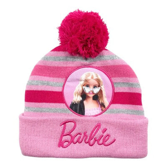 Barbie Kinder Mädchen Hebst Winter Bommel Mütze Gr. 54 - WS-Trend.de