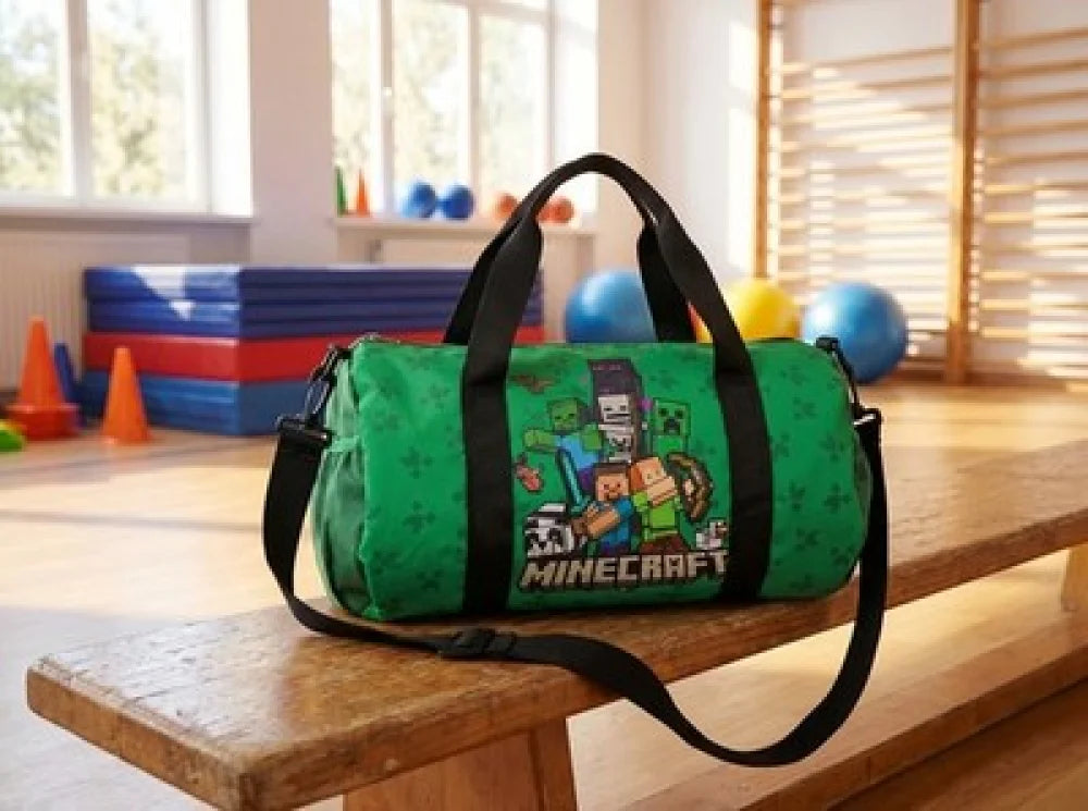Minecraft Creeper Jungen Sporttasche Tasche Trainigstasche 38x22x18 cm - WS-Trend.de
