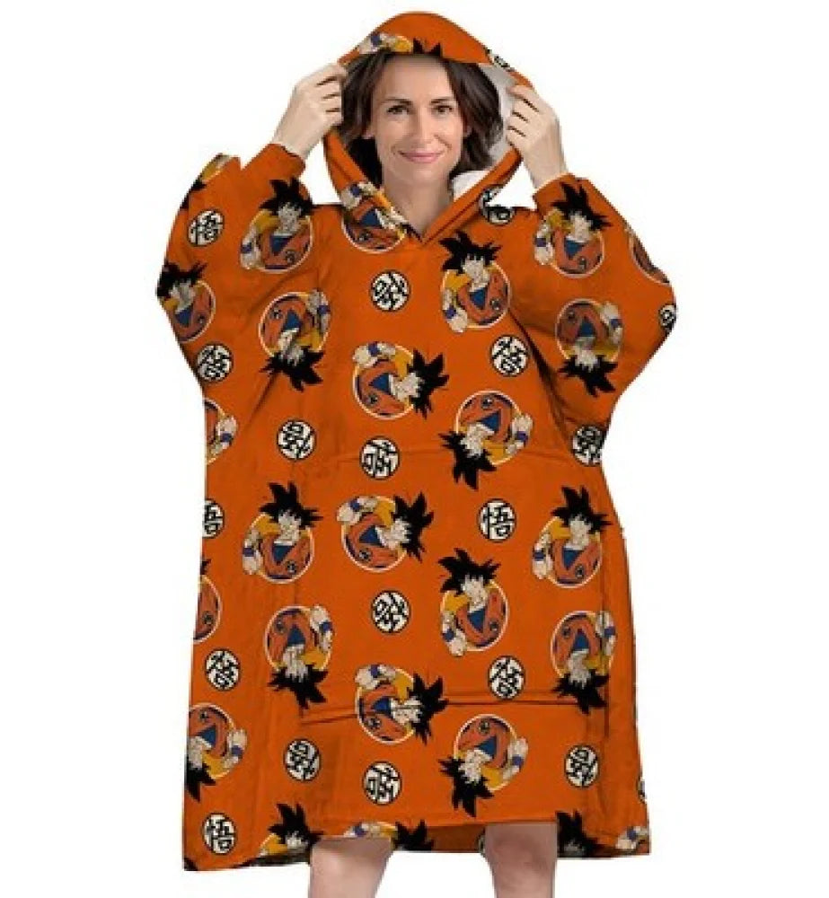 Dragon Ball Super Kuschelponcho mit Ärmeln Kapuze Tasche XS-L - WS-Trend.de