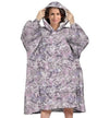 Disney Stitch Kuschelponcho mit Ärmeln Kapuze Tasche S-L