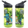 Minecraft Steve Alex Creeper Trinkflasche Flasche 620 ml. Haltegriff und Halm