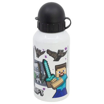 Minecraft Steve Alex Creeper Kinder Aluminium Trinkflasche 400 ml - WS-Trend.de