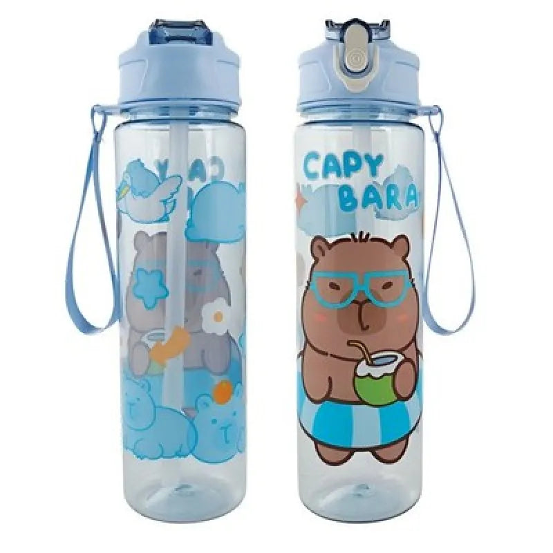 Capy Bara Sportflasche Wasserflasche Trinkflasche Flasche 800 ml - Blau - WS-Trend.de