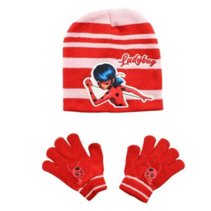 Miraculous Ladybug Kinder Herbst 2tlg Set Wintermütze Handschuhe Gr. 54 - WS-Trend.de