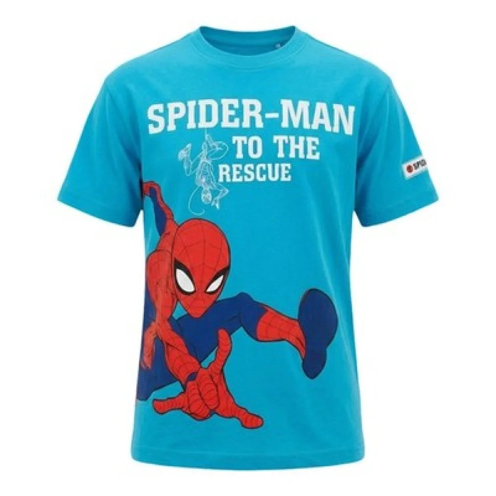 Marvel Spiderman Kinder Jungen T-Shirt Kurzarm Shirt Gr. 98 bis 128 Baumwolle - 104 Dunkelblau - WS-Trend.de