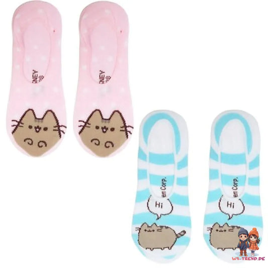 Pusheen the Cat 2er Set Damen Kurzsocken Füßlingen Socken Gr. 35 bis 42 - WS-Trend.de