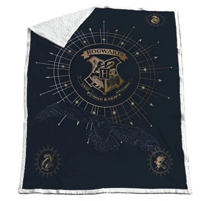 Harry Potter Hogwarts Coral Decke warme Kuscheldecke Wohndecke 130x170 cm - WS-Trend.de