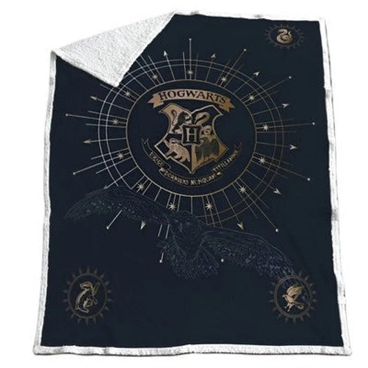 Harry Potter Hogwarts Coral Decke warme Kuscheldecke Wohndecke 130x170 cm - WS-Trend.de