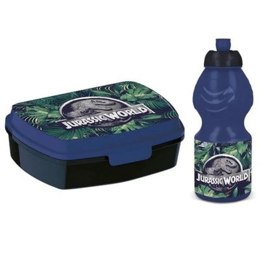 Jurassic World Dino Kinder 2 tlg. Set Brotdose Trinkflasche 400 ml - WS-Trend.de