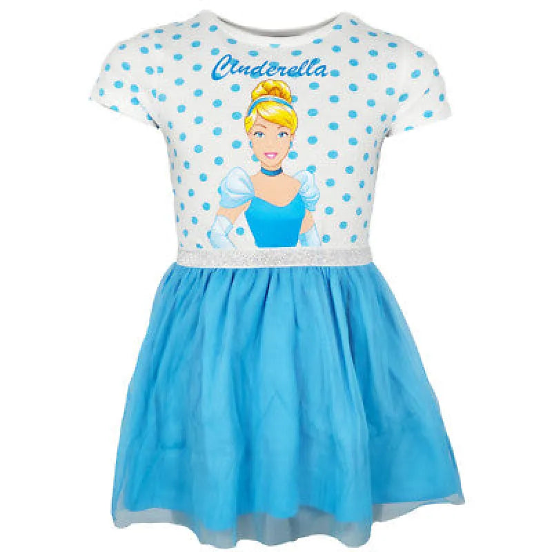 Disney Cinderella Kinder Mädchen Tüllkleid Sommerkleid Gr. 104-134 - WS-Trend.de