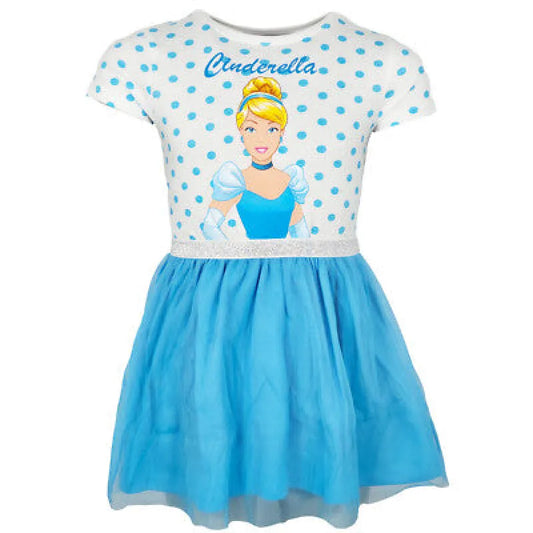 Disney Cinderella Kinder Mädchen Tüllkleid Sommerkleid Gr. 104-134 - WS-Trend.de