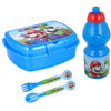 Super Mario Luigi Kinder 4 teiliges Set Brotdose Gabel Löffel Trinkflasche