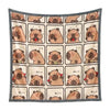 Capybara Flanell Decke XL - Warme Kuscheldecke 150x210 cm