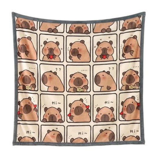 Capybara Flanell Decke XL - Warme Kuscheldecke 150x210 cm - WS-Trend.de
