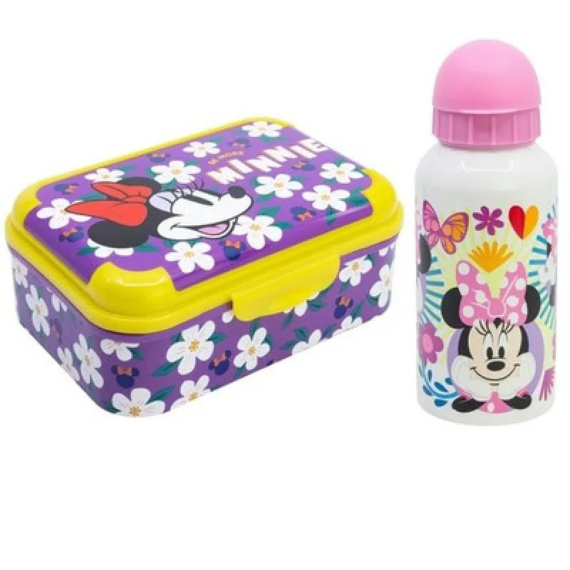 Disney Minnie Maus Mädchen 2 tlg. Set Brotdose Aluminium Trinkflasche 400 ml - WS-Trend.de