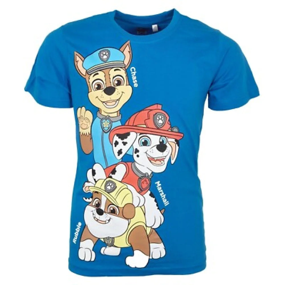 Paw Patrol Chase Rubble Kinder Jungen kurzarm T-Shirt Shirt - WS-Trend.de
