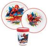 Marvel Spiderman Kinder antirutsch Geschirr-Set 3 teilig Becher Teller Schüssel