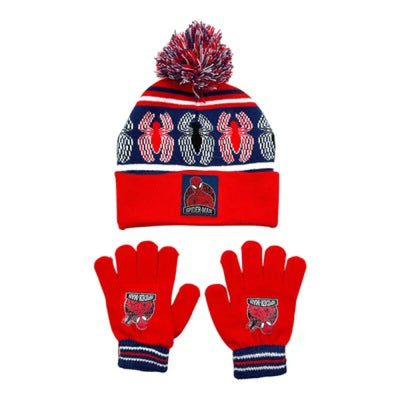 Spiderman Kinder Herbst Winter Set Mütze plus Handschuhe Kindermütze 52/53 - WS-Trend.de