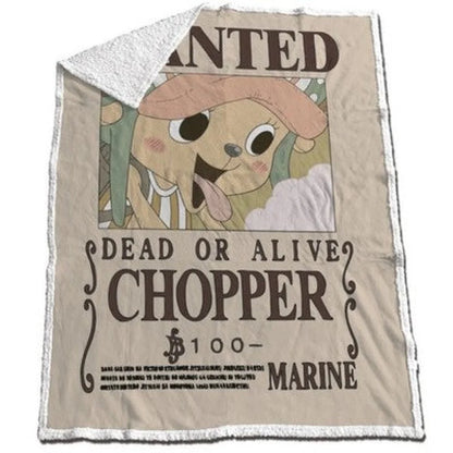 Anime One Piece Chopper Coral Decke warme Kuscheldecke Wohndecke 130x170 cm - WS-Trend.de