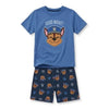 Paw Patrol Jungen Schlafanzug Pyjama Shirt Shorts Gr. 98-128 Baumwolle - Blau, 110/116