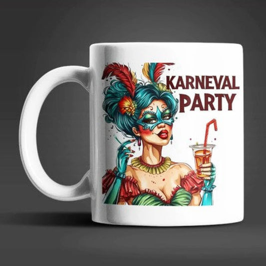 Karneval Party Keramik Kaffeetasse Teetasse Geschenkidee - WS-Trend.de