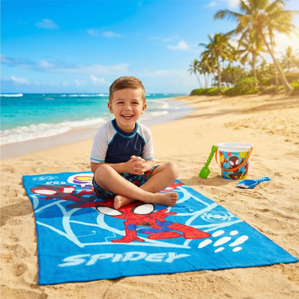 Marvel Spidey Miles Ghost Spider Strandtuch Badetuch Handtuch XL 70x140 cm - WS-Trend.de Mikrofaser