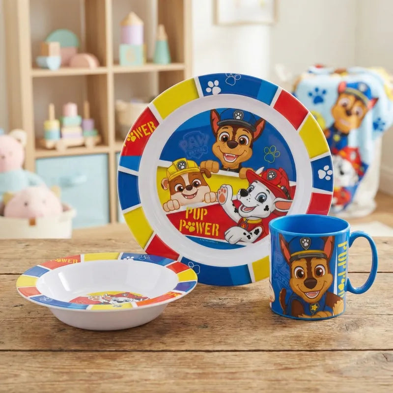 Paw Patrol Chase Marshall Kinder Geschirr-Set 3 teilig - WS-Trend.de