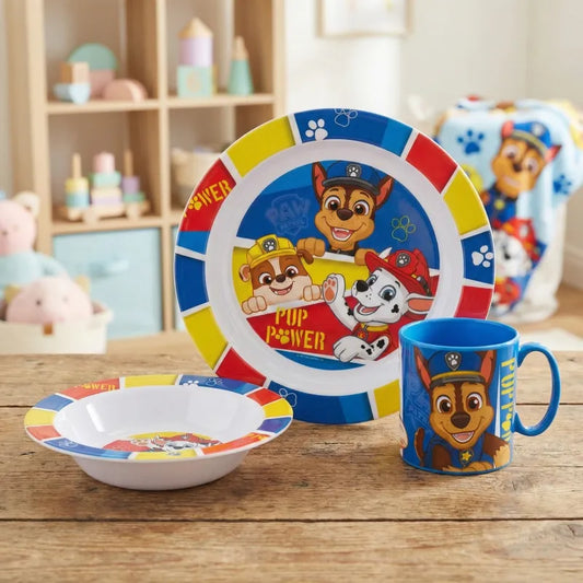 Paw Patrol Chase Marshall Kinder Geschirr-Set 3 teilig - WS-Trend.de