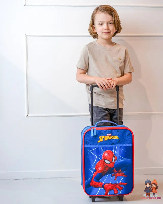 Marvel Spiderman Kinder 2tlg Set Trolley Kinderkoffer Koffer Strandtuch 70x140 cm - WS-Trend.de