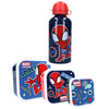Marvel Spiderman Spidey 4 tlg Kinder Set 3x Snackbox XL Alu Trinkflasche 500 ml