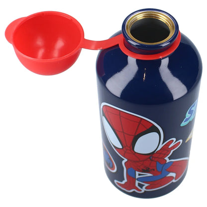 Marvel Spiderman Spidey 4 tlg Kinder Set 3x Snackbox XL Alu Trinkflasche 500 ml - WS-Trend.de