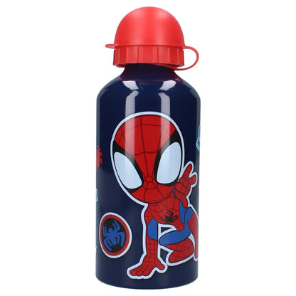 Marvel Spiderman Spidey 4 tlg Kinder Set 3x Snackbox XL Alu Trinkflasche 500 ml - WS-Trend.de