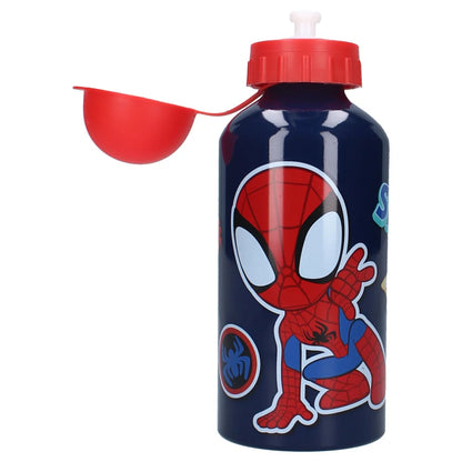 Marvel Spiderman Spidey 4 tlg Kinder Set 3x Snackbox XL Alu Trinkflasche 500 ml - WS-Trend.de
