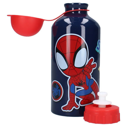 Marvel Spiderman Spidey 4 tlg Kinder Set 3x Snackbox XL Alu Trinkflasche 500 ml - WS-Trend.de