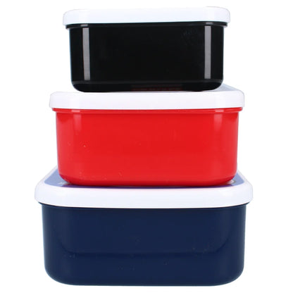 Marvel Spiderman Spidey 4 tlg Kinder Set 3x Snackbox XL Alu Trinkflasche 500 ml - WS-Trend.de