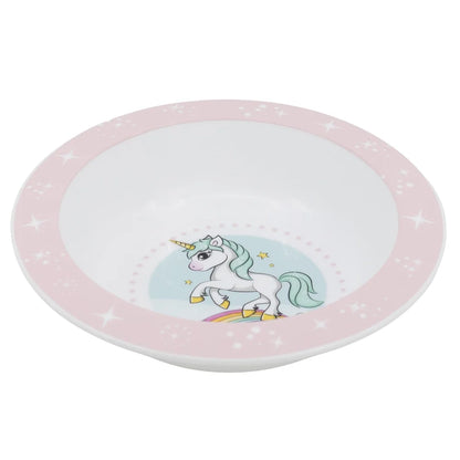 Kleines Einhorn Unicorn Kinder Geschirr-Set 3 tlg Teller Schüssel Becher 350 ml - WS-Trend.de